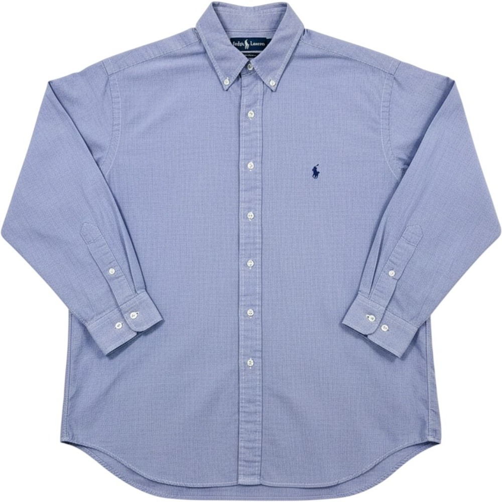 Ralph Lauren Yarmouth Shirt Men XL 17 33 Purple Gingham Check Button Down Preppy